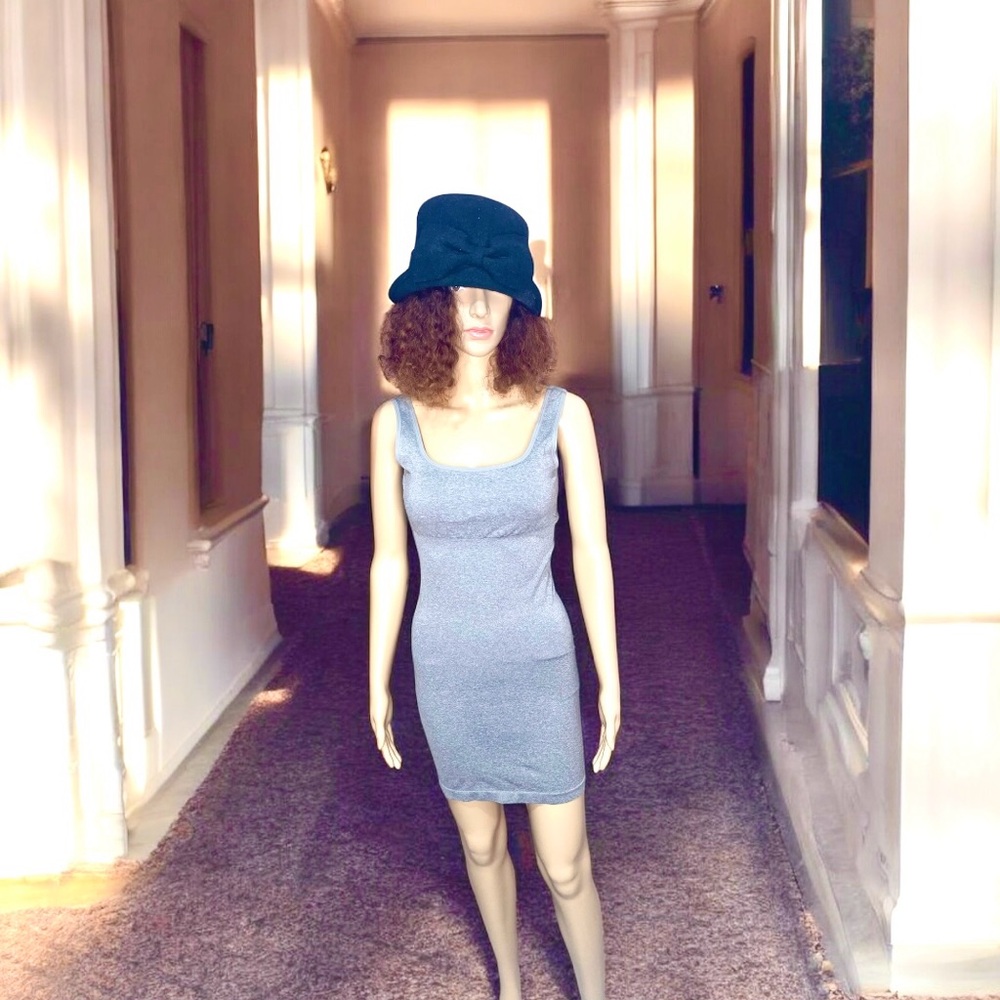 Gray Sleeveless Mini Dress